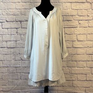 Simply Noelle Silvery Gray Two Piece Shirt Dress -Sz S/M (8-10)